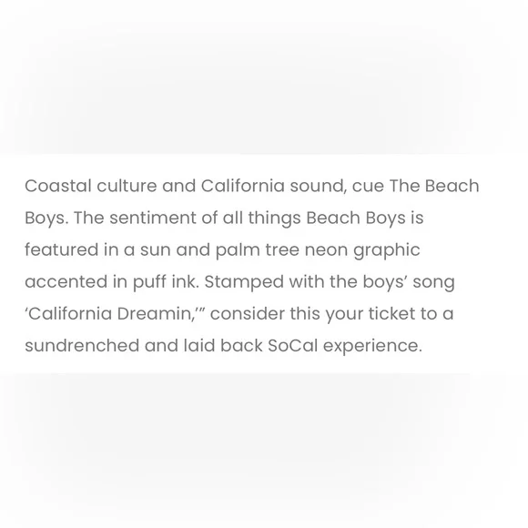 NWOT Daydreamer The Beach Boys California Dreamin’ Boyfriend Tee - Picture 4 of 4